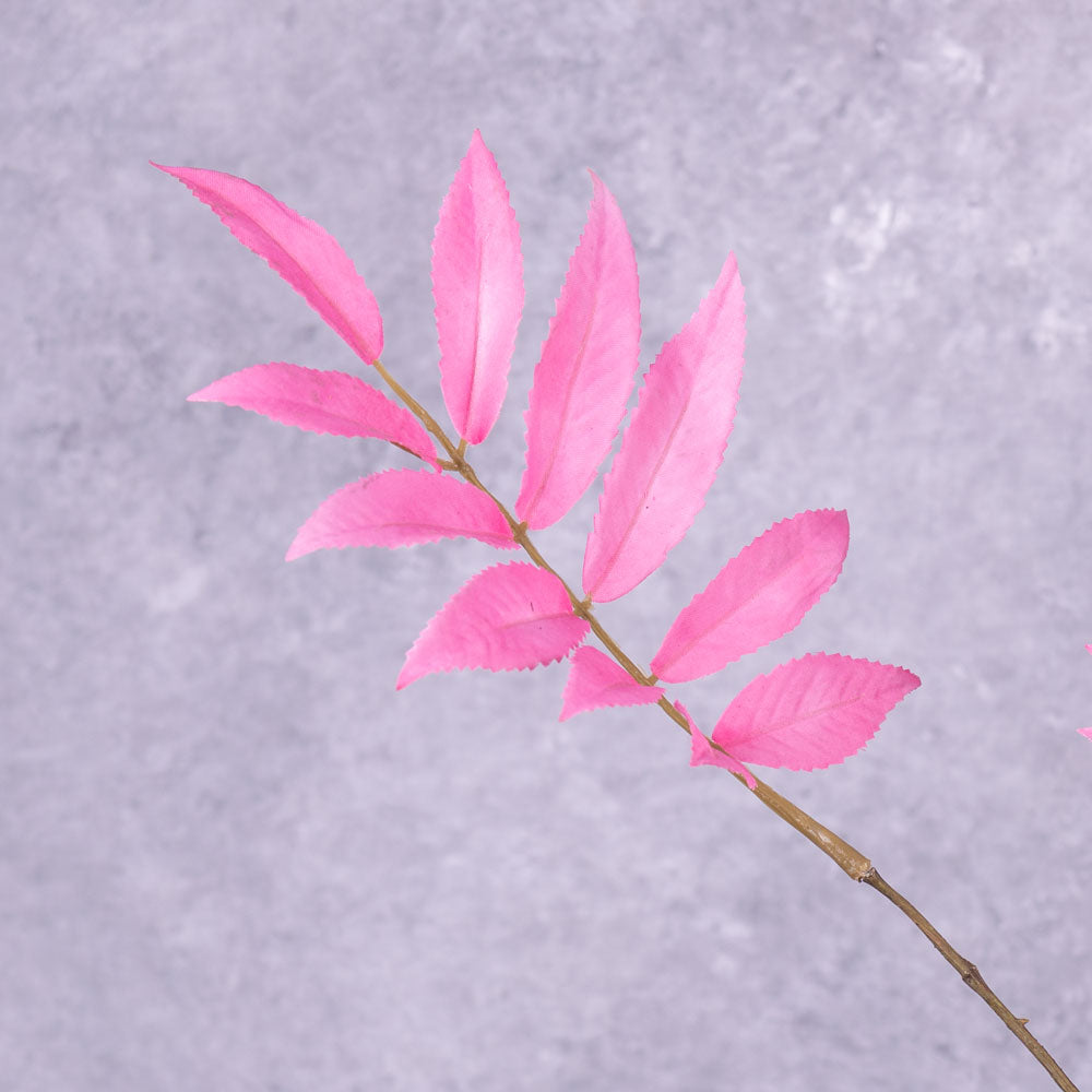 Leaf Spray Stem (Silk-ka) Pink 103cm