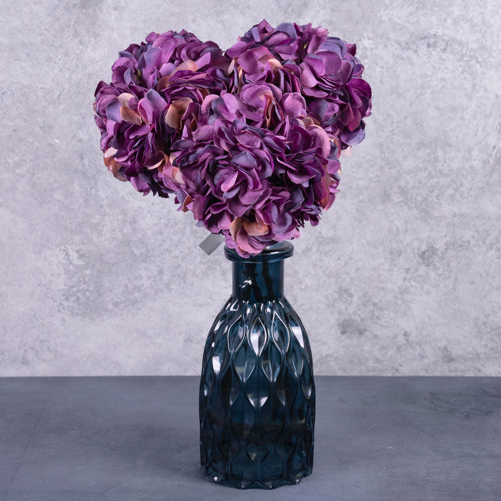 Hydrangea Stem, (Silk-ka), Purple, 64cm