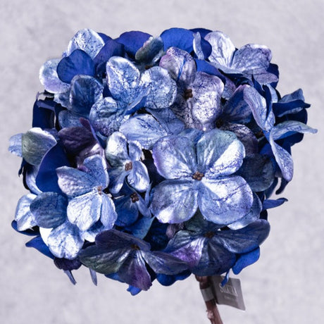 Hydrangea Stem, (Silk-ka), Blue, 74cm