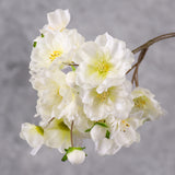 Blossom spray, Artificial, white/green, 84cm