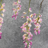 Wisteria spray, Artificial, Pink, 129cm