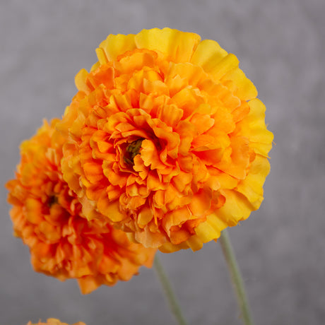 Marigold spray, Artificial, Light Orange, 91cm