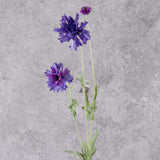 Faux Cornflower Spray, Lavender, 65cm - Silk-ka