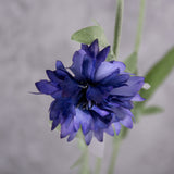 Cornflower (Silk-ka), Artificial, Dark Lavender, 65cm