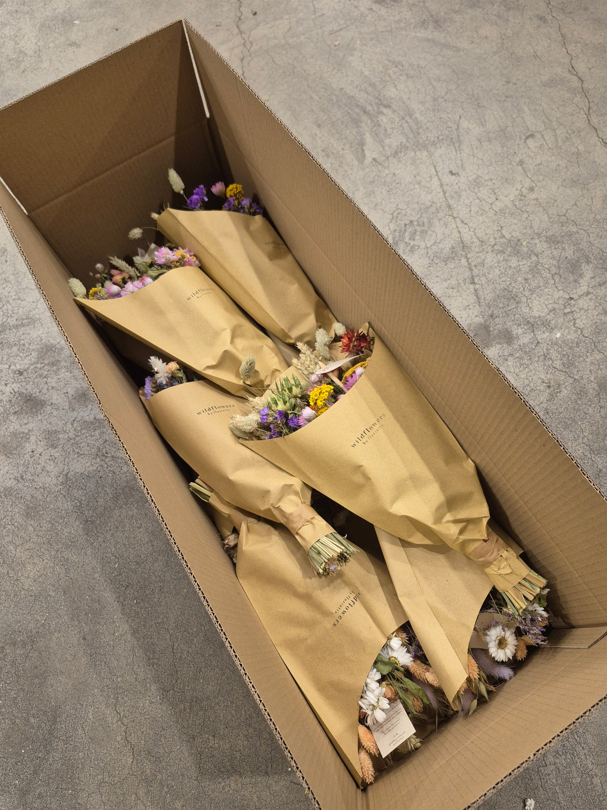 Bouquet, Wildflower Dried, Summer Mix, Small - Box x 12