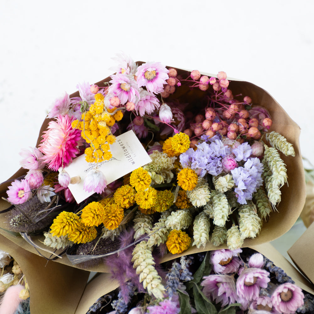 Bouquet, Wildflower Dried, Spring Mix, Medium - Box x 10