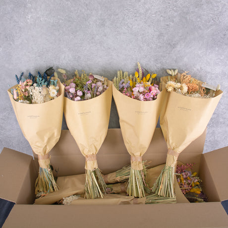 Bouquet, Wildflower Dried, Spring Mix, Medium - Box x 10