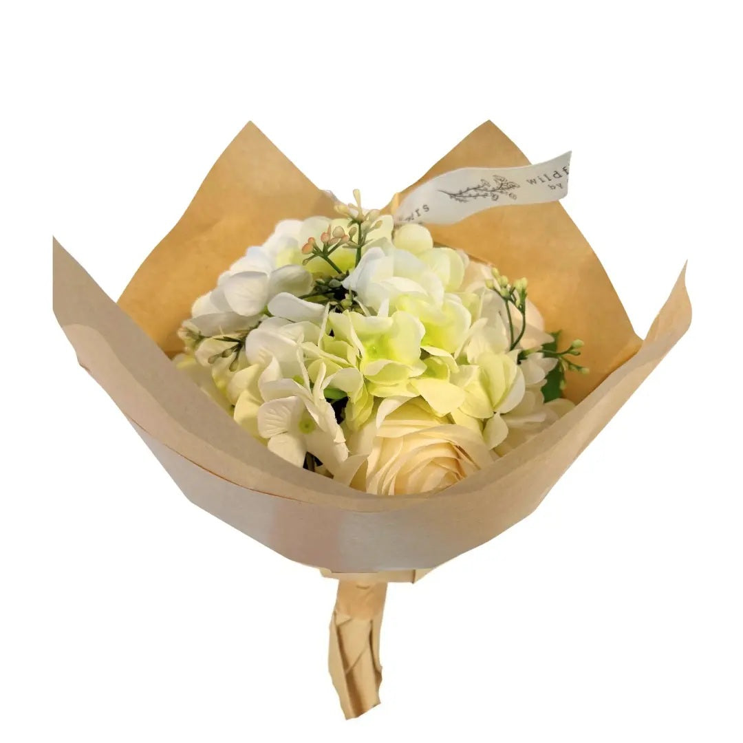 Pre-Order Classic Artificial Bouquet, Small, hydrangea white, box x 6 bouquets
