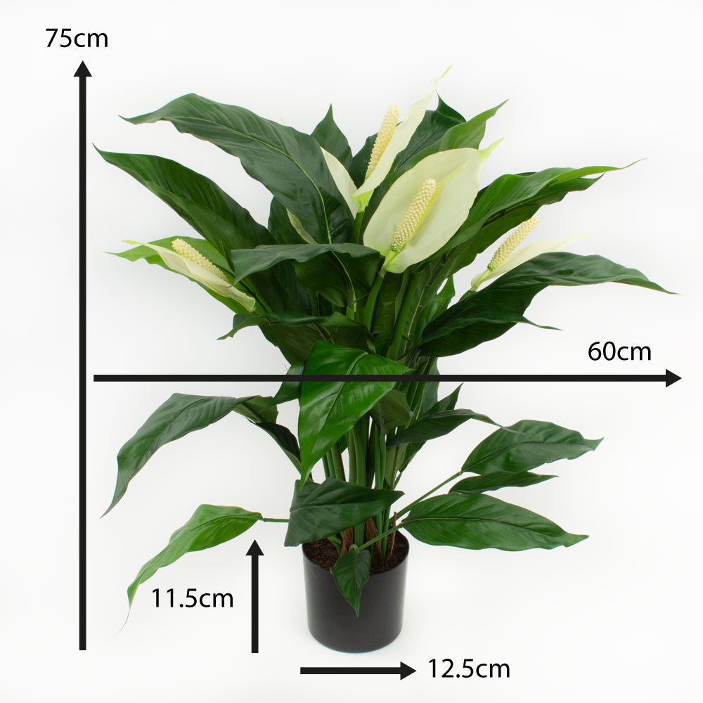 Peace Lily, faux, potted