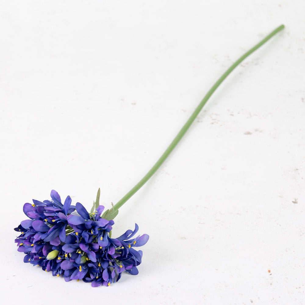 Agapanthus Stem, Dark Blue, 68cm