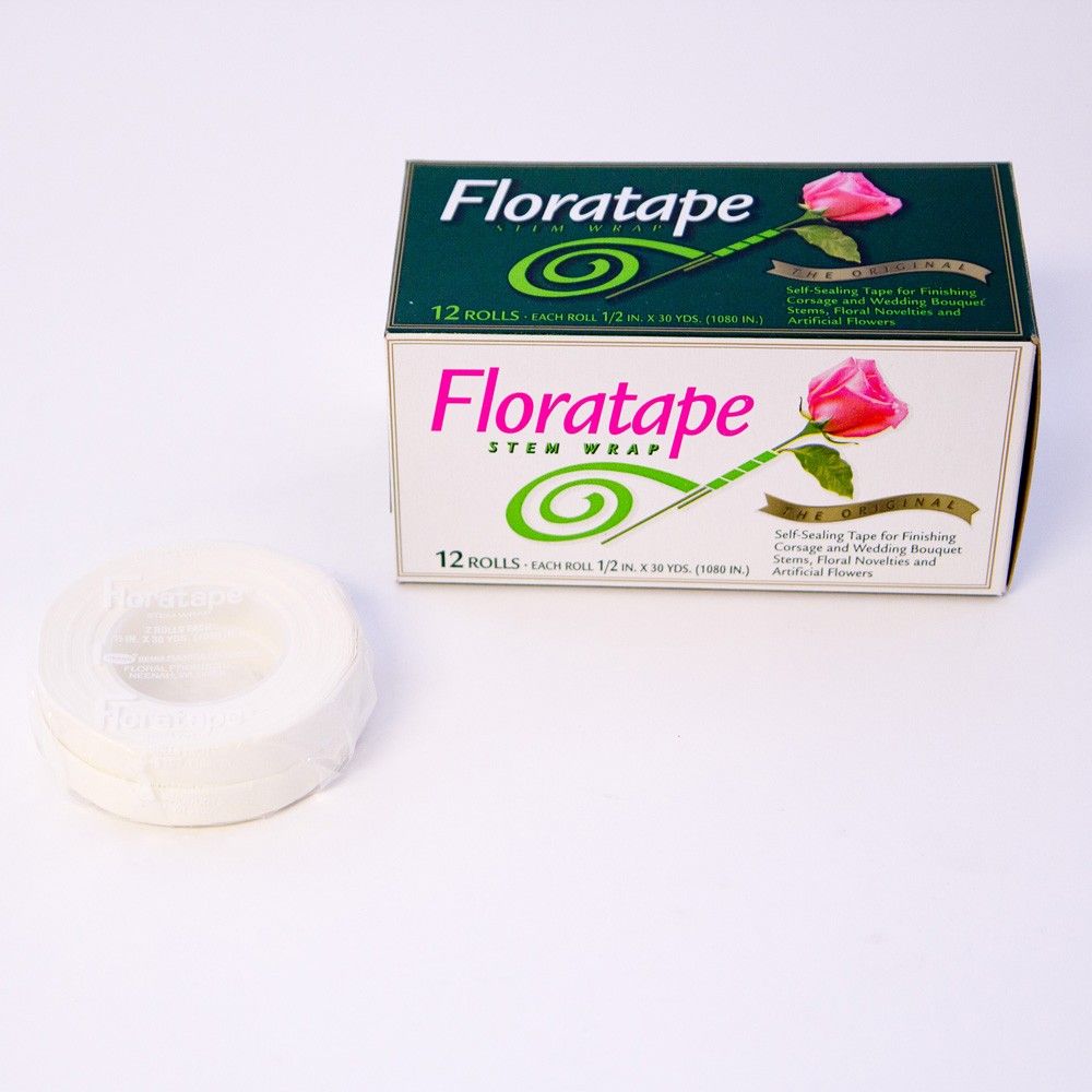 Floratape, White, Pack x 12 rolls