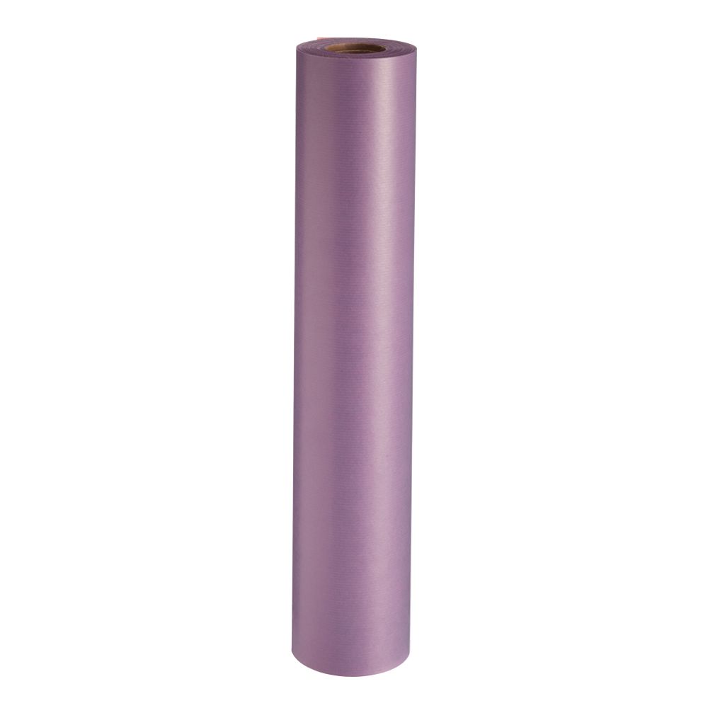 This image shows a roll of lavender kraft paper.