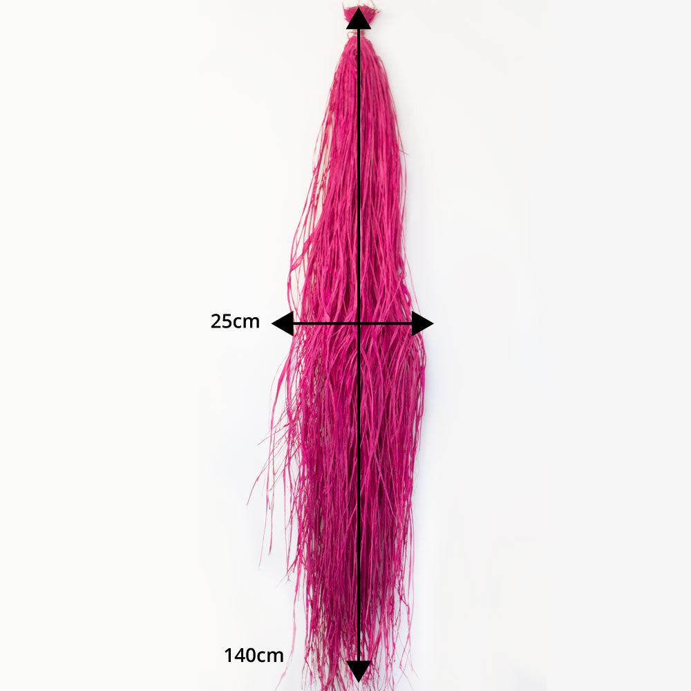 Raffia, Long, Strong Pink, 250g