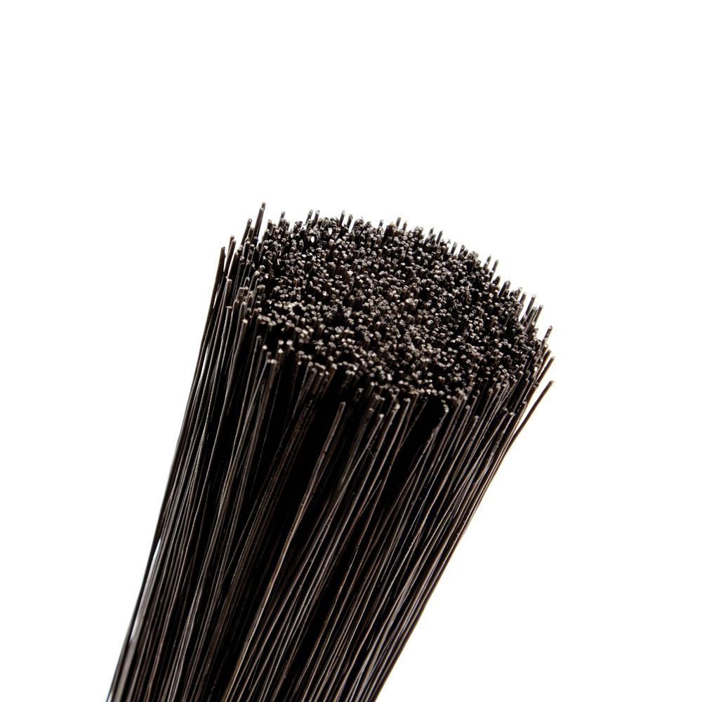 This image shows bunches of stub wire in black, against a white background