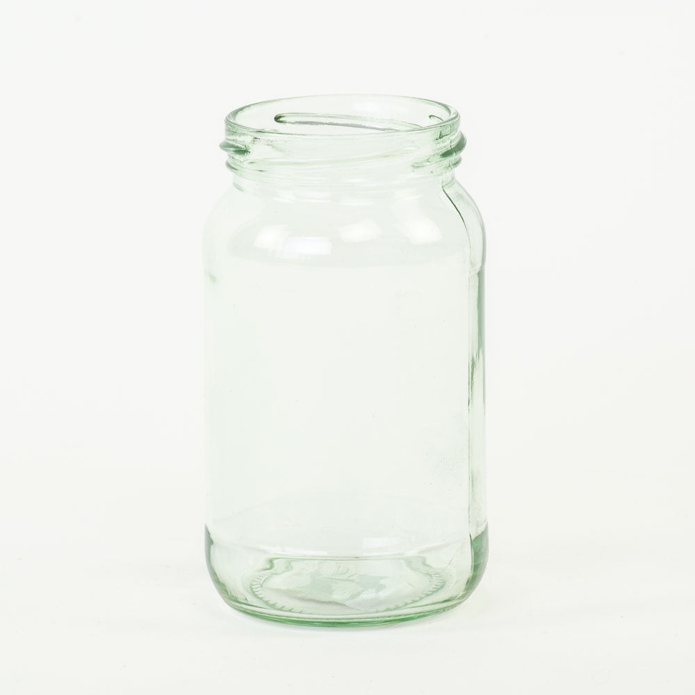 A 370ml glass jam jar