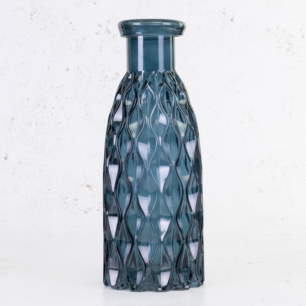 Aral Vase, Dark Blue, 13 x 36cm