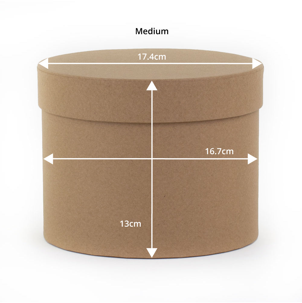 a natural coloured kraft board hat box
