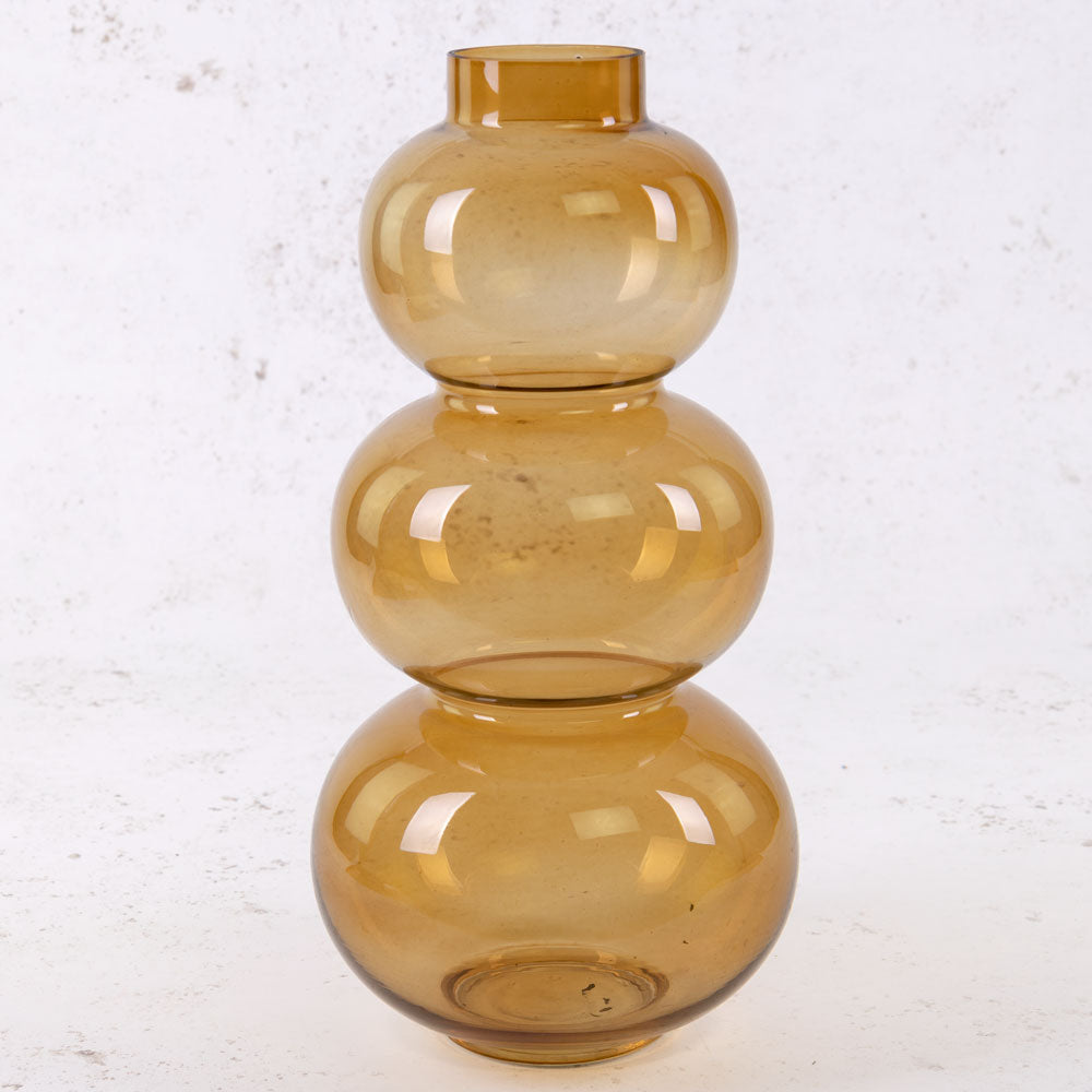 Brown Glass Bubble Vase, H36cm