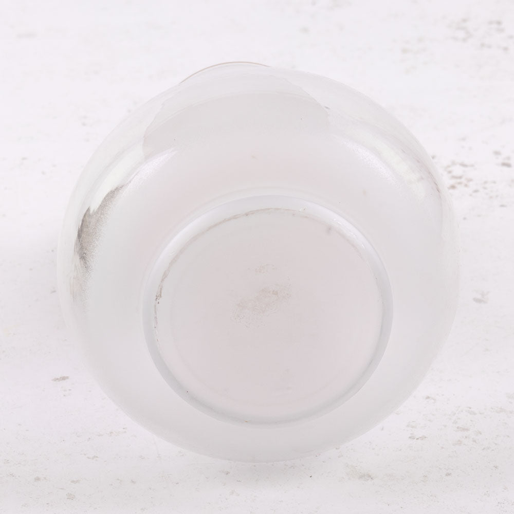 White Glass Vase, H20cm