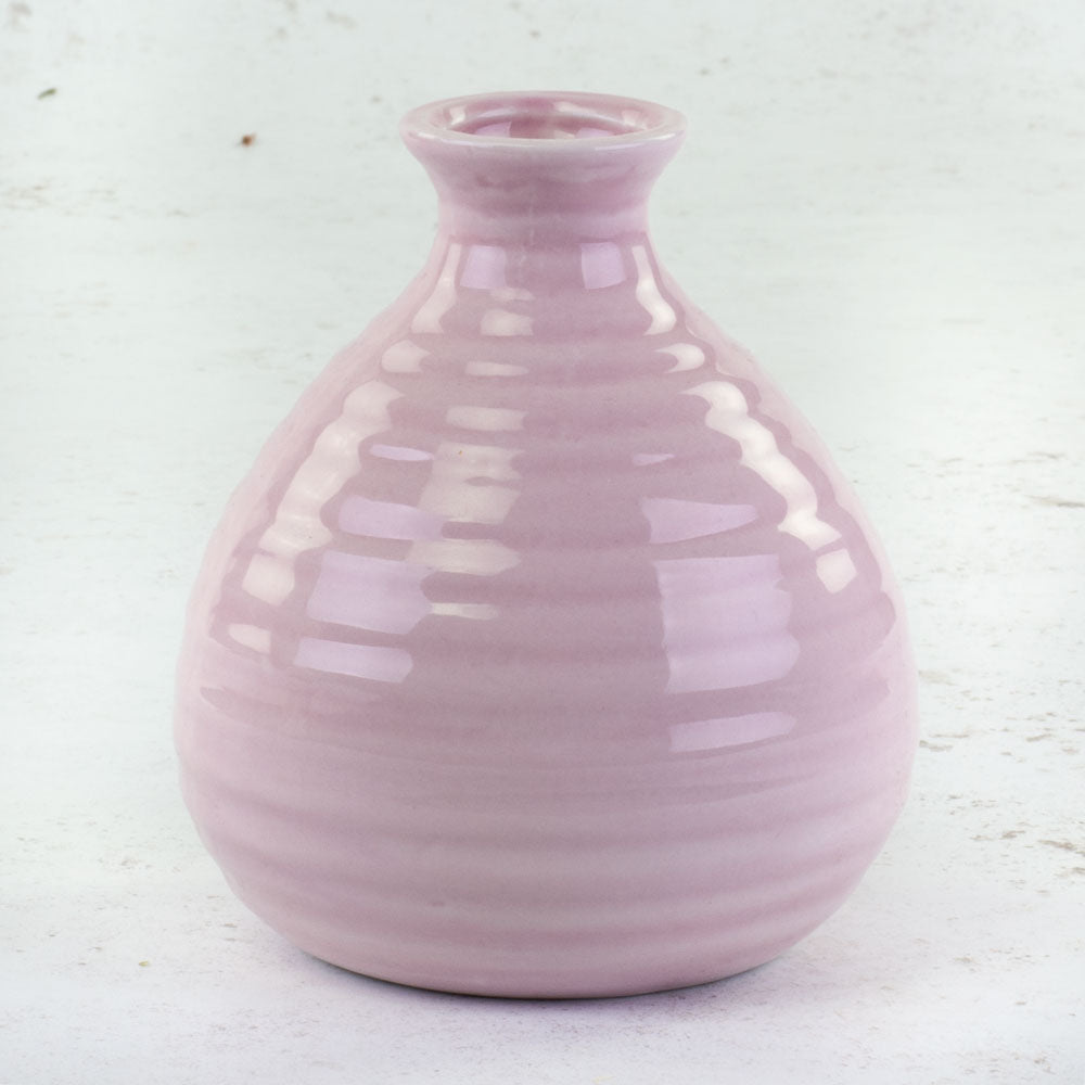 Pink Ceramic Bud Vase, H13cm