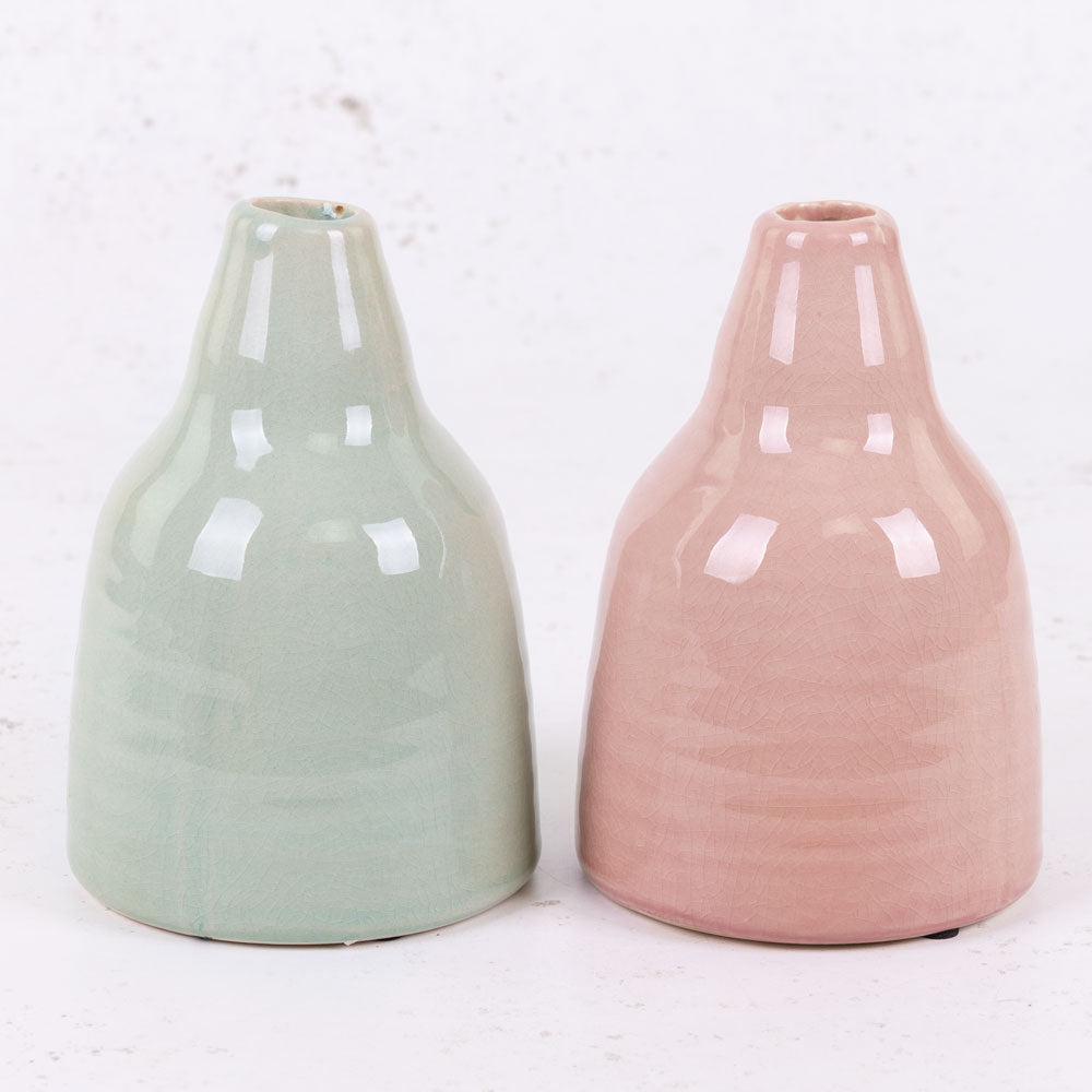 Pink Ceramic Vase, H16cm