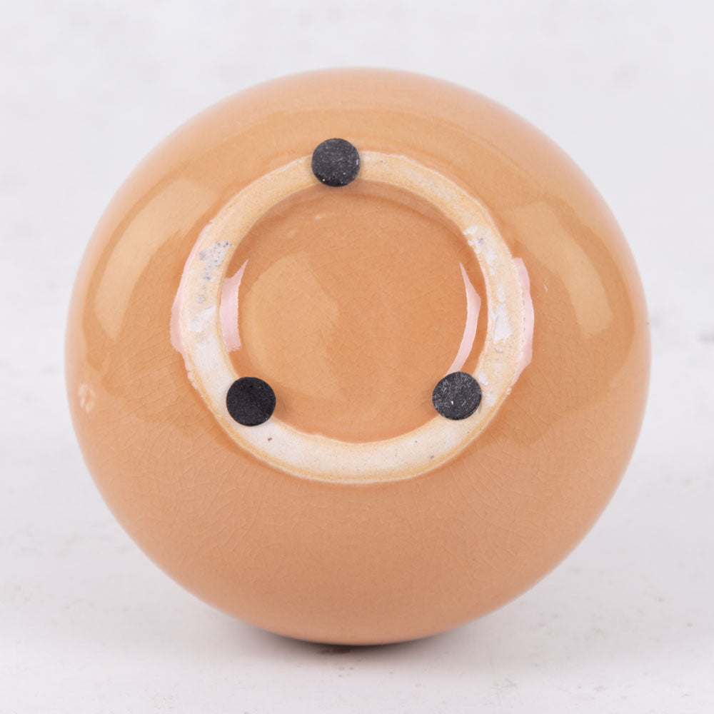Orange Ceramic Bud Vase, H12cm