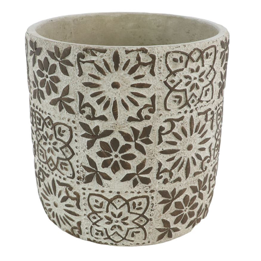 A comparison of cream balancing stone ceramic vases in different sizes