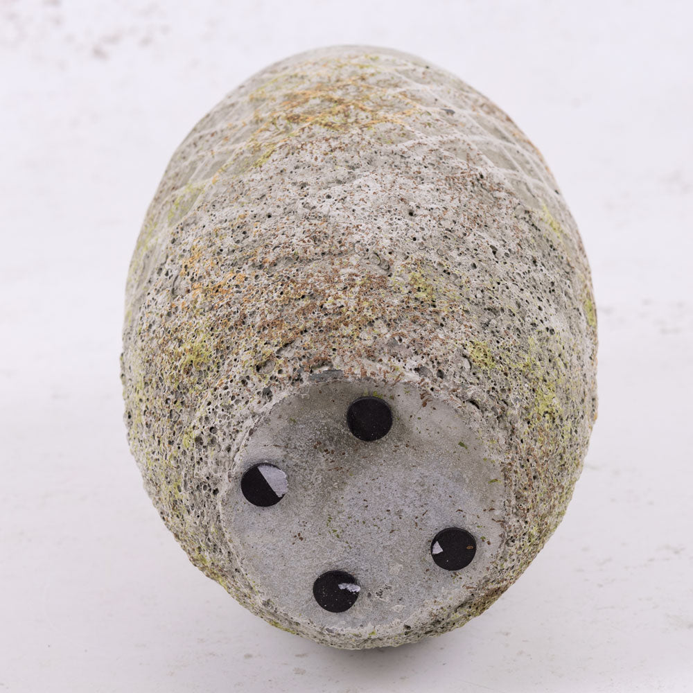 Antique Grey / Green Cement Vase, H24cm