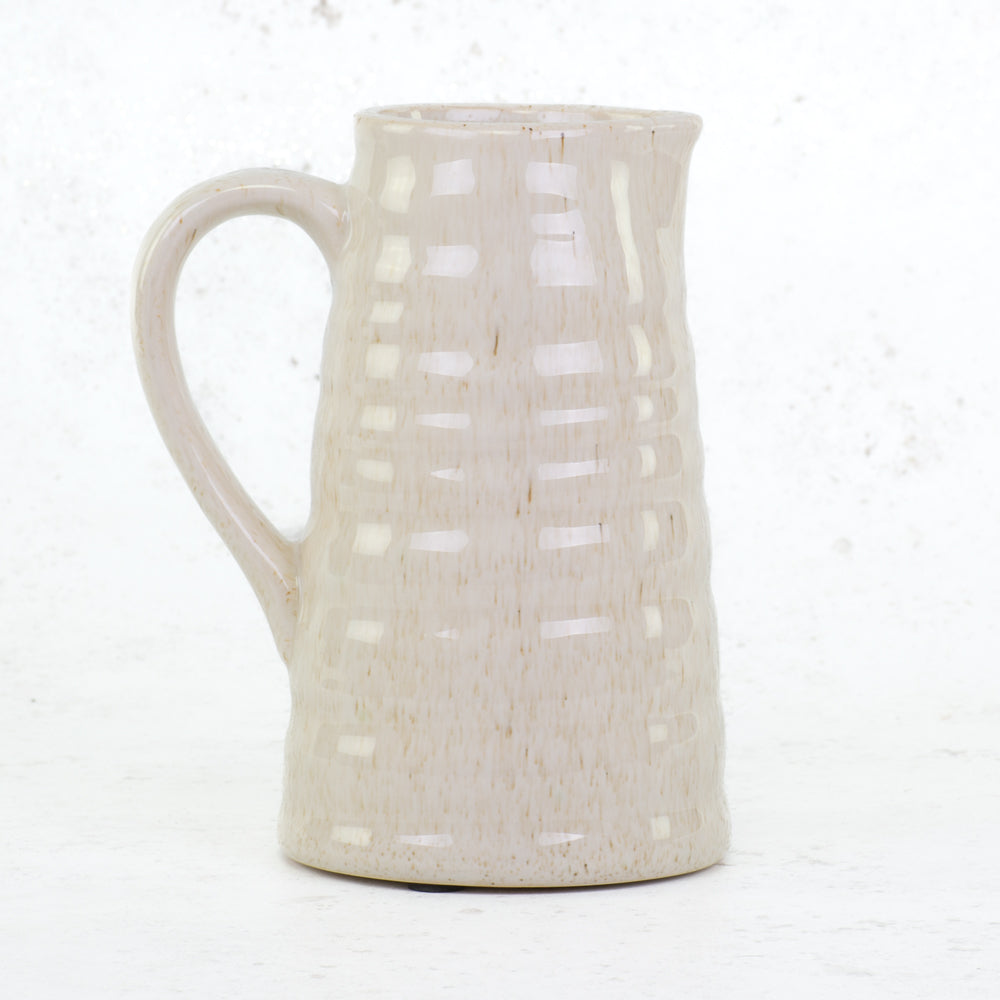 White Fleck Ceramic Jug, H17.5cm