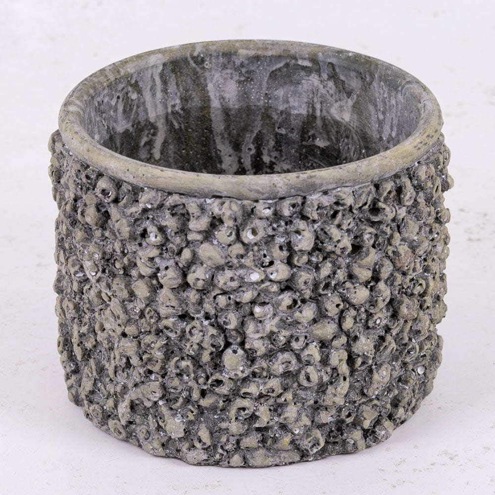 Pot, Fibre Stone, Grey, 13x11cm