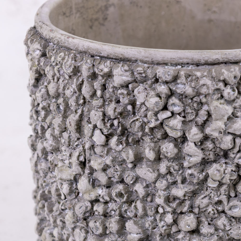 Pot, Fibre Stone, Grey, 20.5x17cm