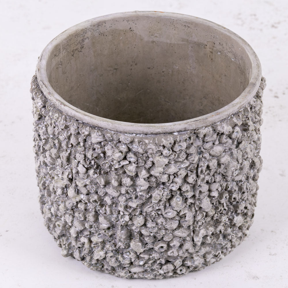 Pot, Fibre Stone, Grey, 20.5x17cm