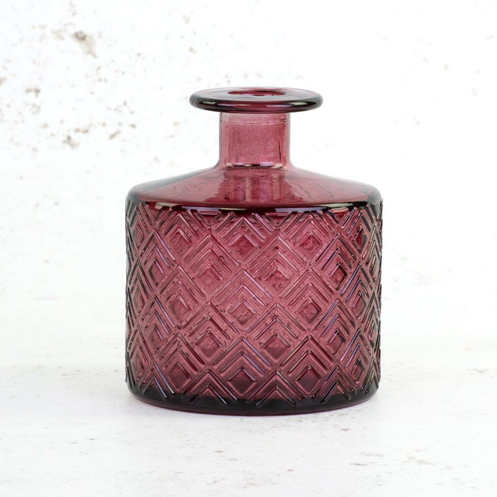 Recycled Glass Bud Vase Deep Pink
