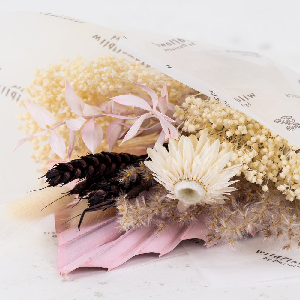 Mini Posy, Wildflower Bouquet, Blush Pink