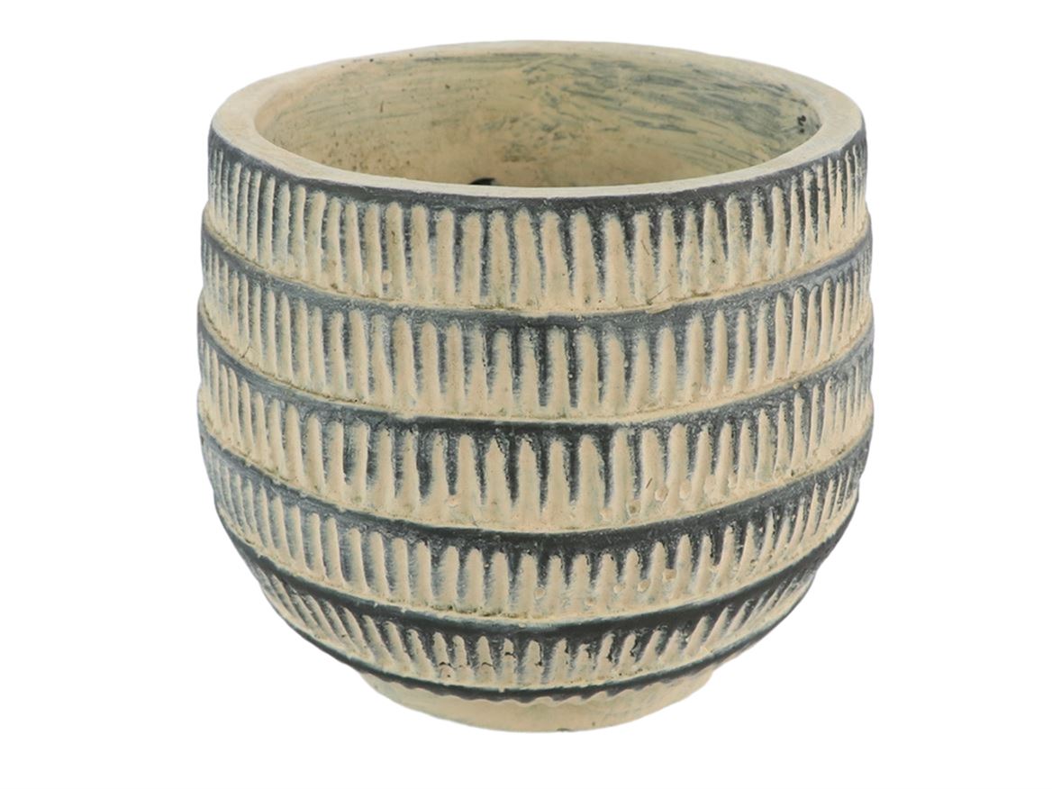 A pair of different baroque style, grey flower pots