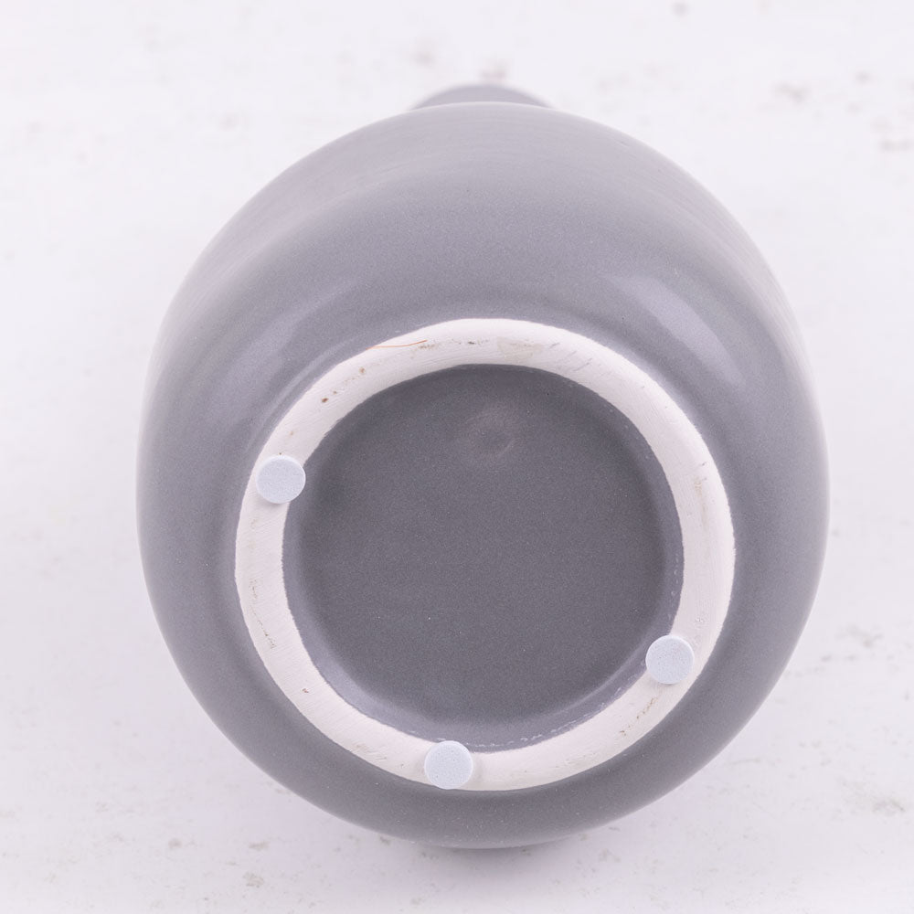 Ceramic Vase, Grey - H26cm