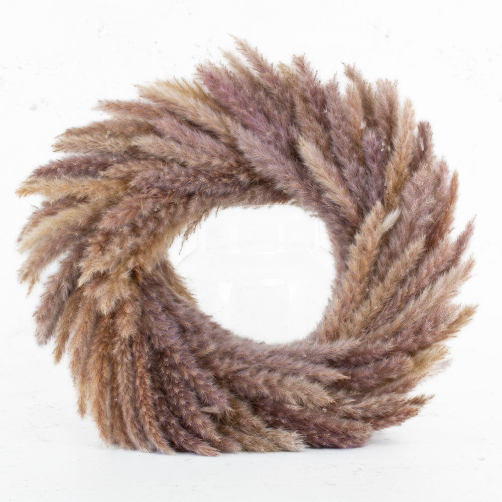 Pampas Grass Wreath, Natural, 45cm Diameter