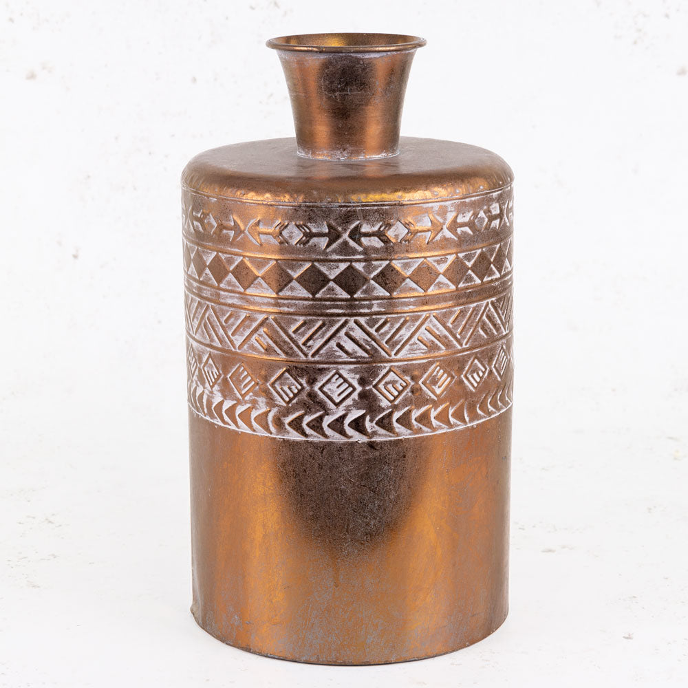 Battambang Metal Vase, Copper, 22x36cm