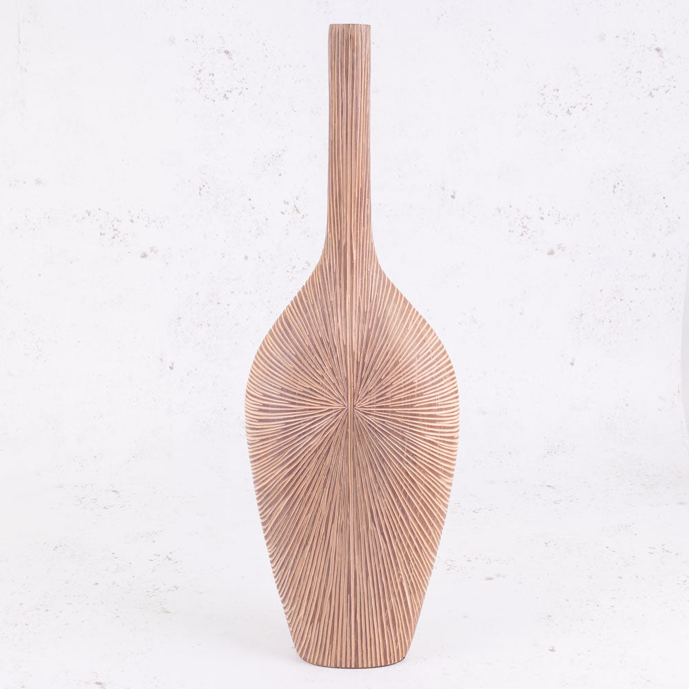 Brown Vase, Lucat, Height 37cm