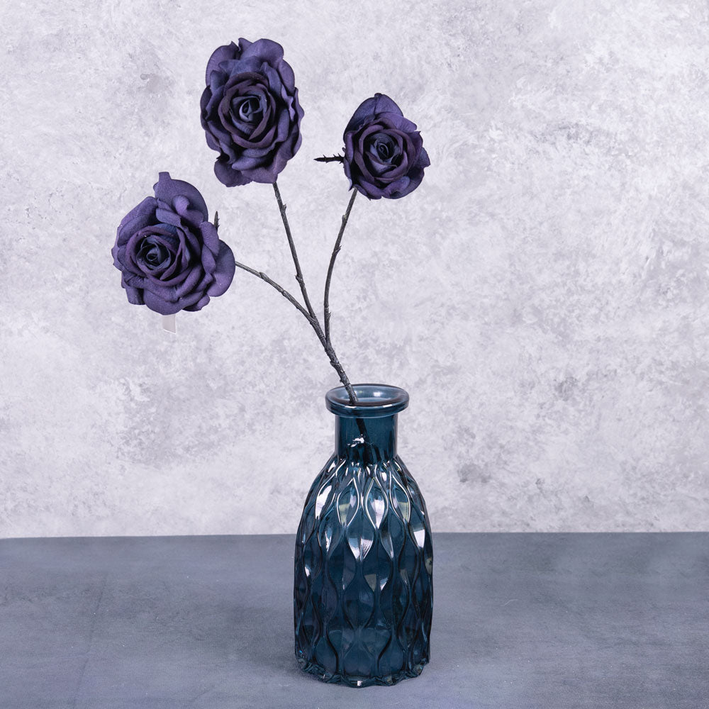 Rose Spray (Silk-ka), Dark Blue, 69cm