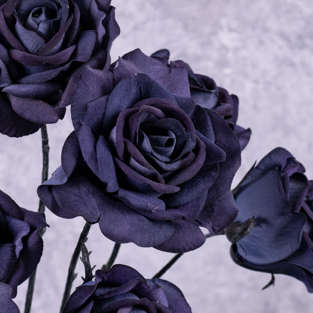 Rose Spray (Silk-ka), Dark Blue, 69cm