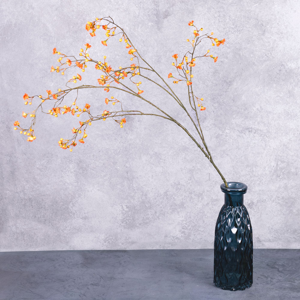 Berry Spray (Silk-ka), Orange/Yellow, 125cm