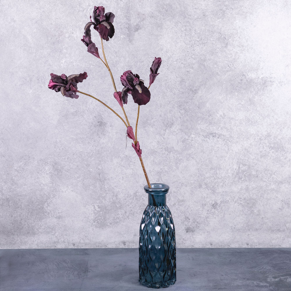 Iris Spray, (Silk-ka), Burgundy, 102cm