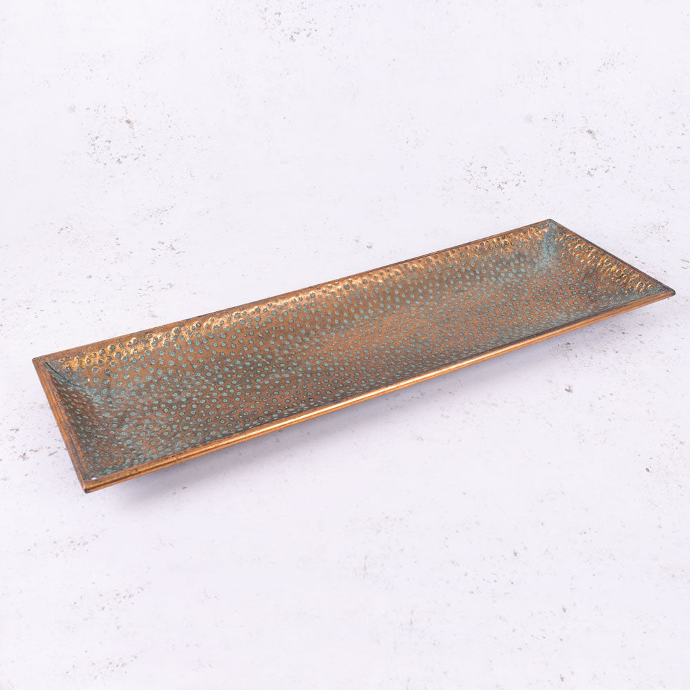 Tray, Metal, Antique Rust/Grey, 58cm Long