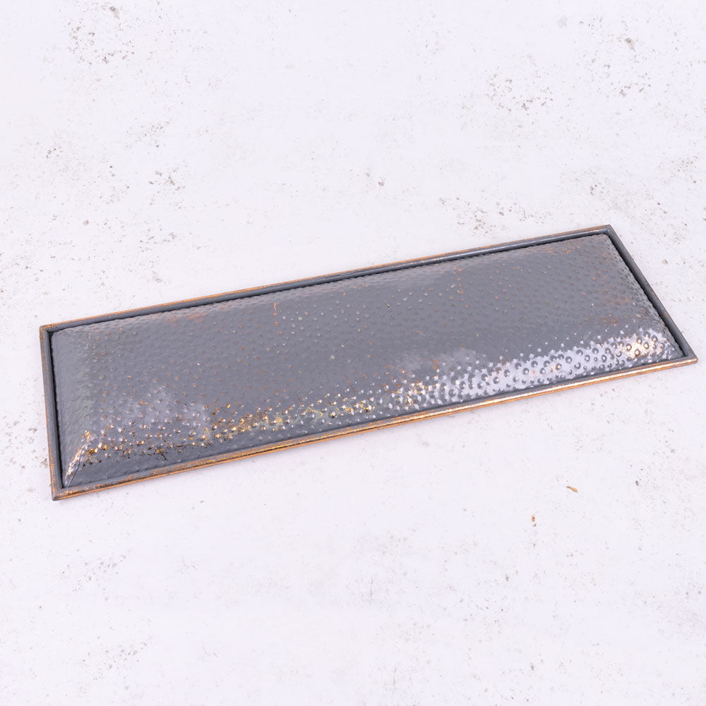 Tray, Metal, Antique Rust/Grey, 58cm Long