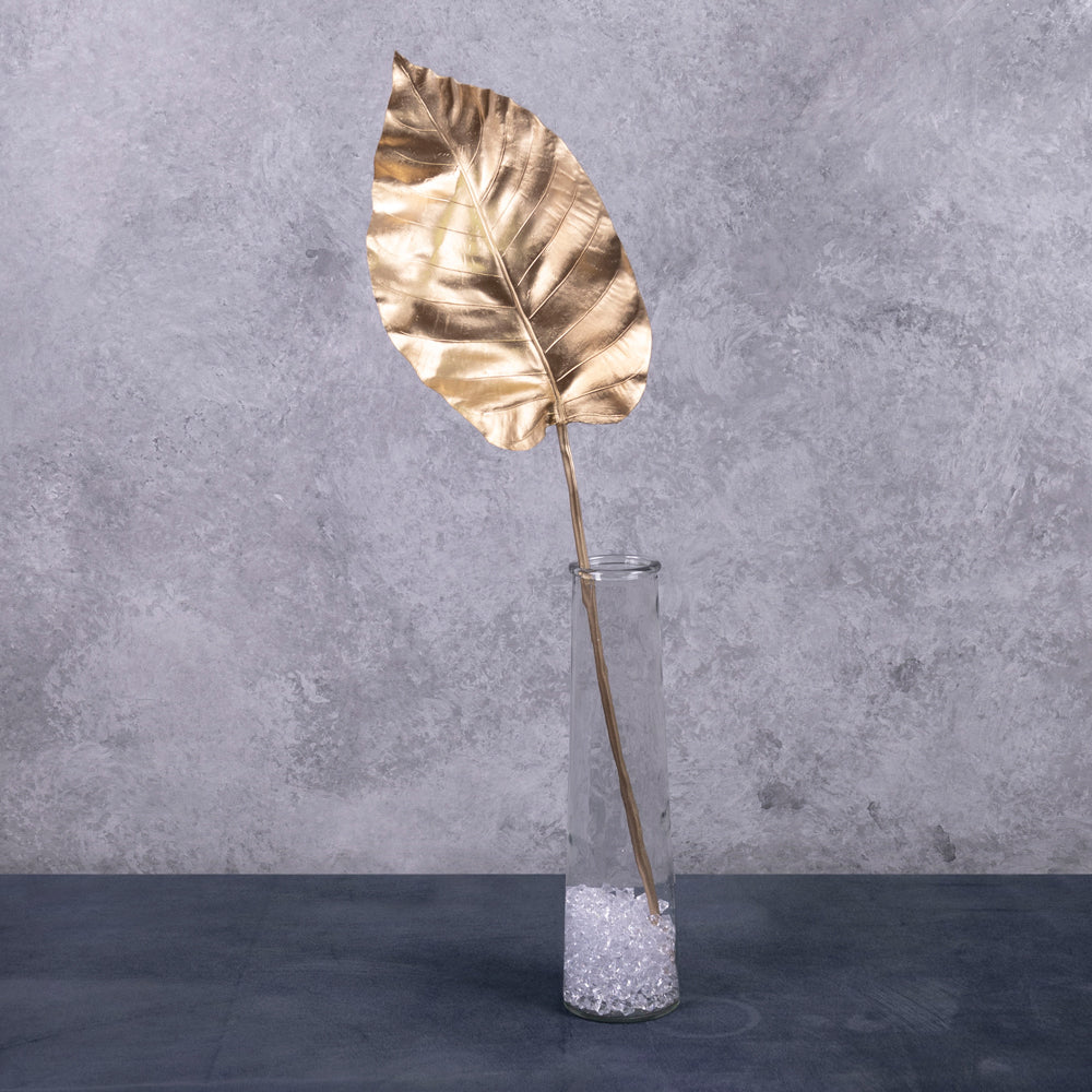 Hosta Leaf, Metallic Gold, 71cm, Artificial