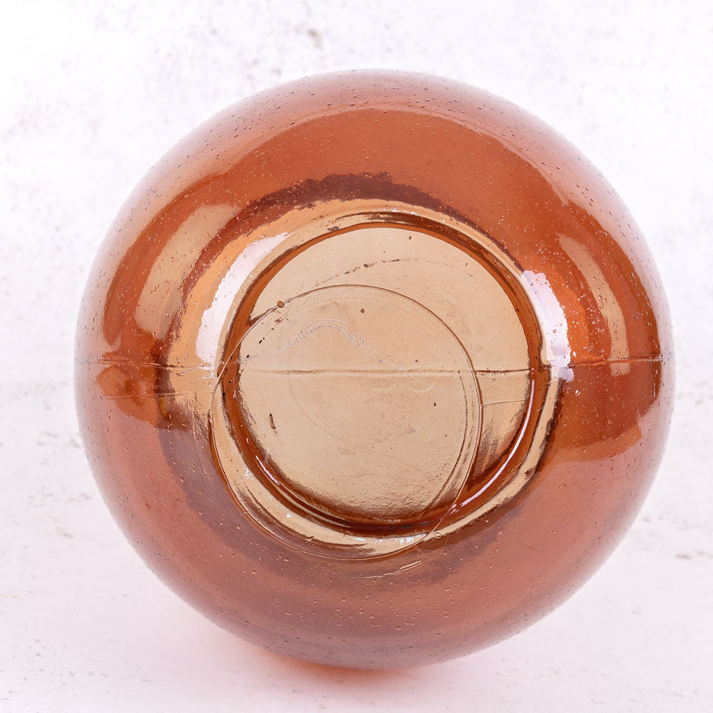 Vase, Recycled Glass, Dark Red, 29x36cm