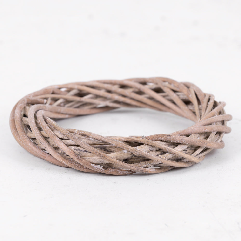 Wicker Wreath Ring, Natural, 15cm